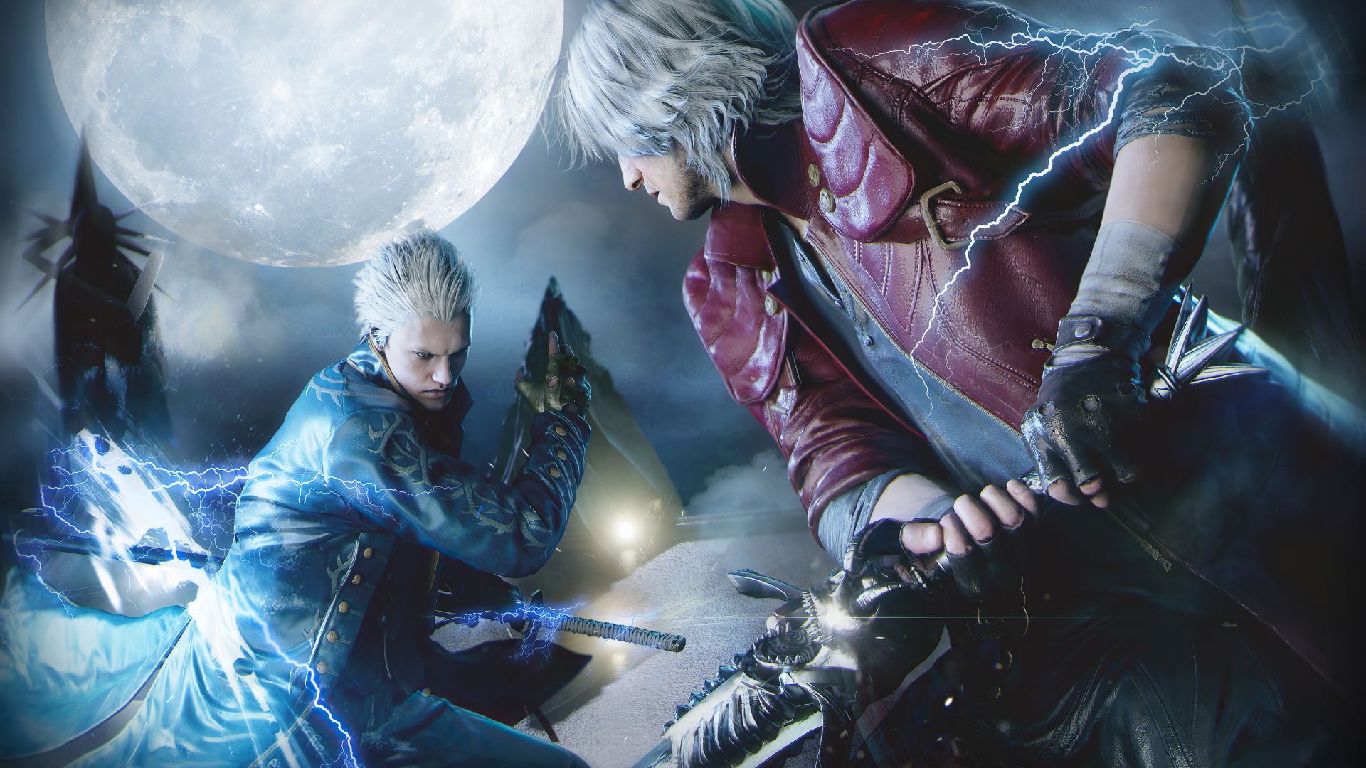 مبارزه دانته (Dante) و ورجیل (Vergil) در بازی Devil May Cry 5