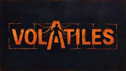 لوگوی بازی Volatiles با طرحی از یک موجود انسانی در میان حروف