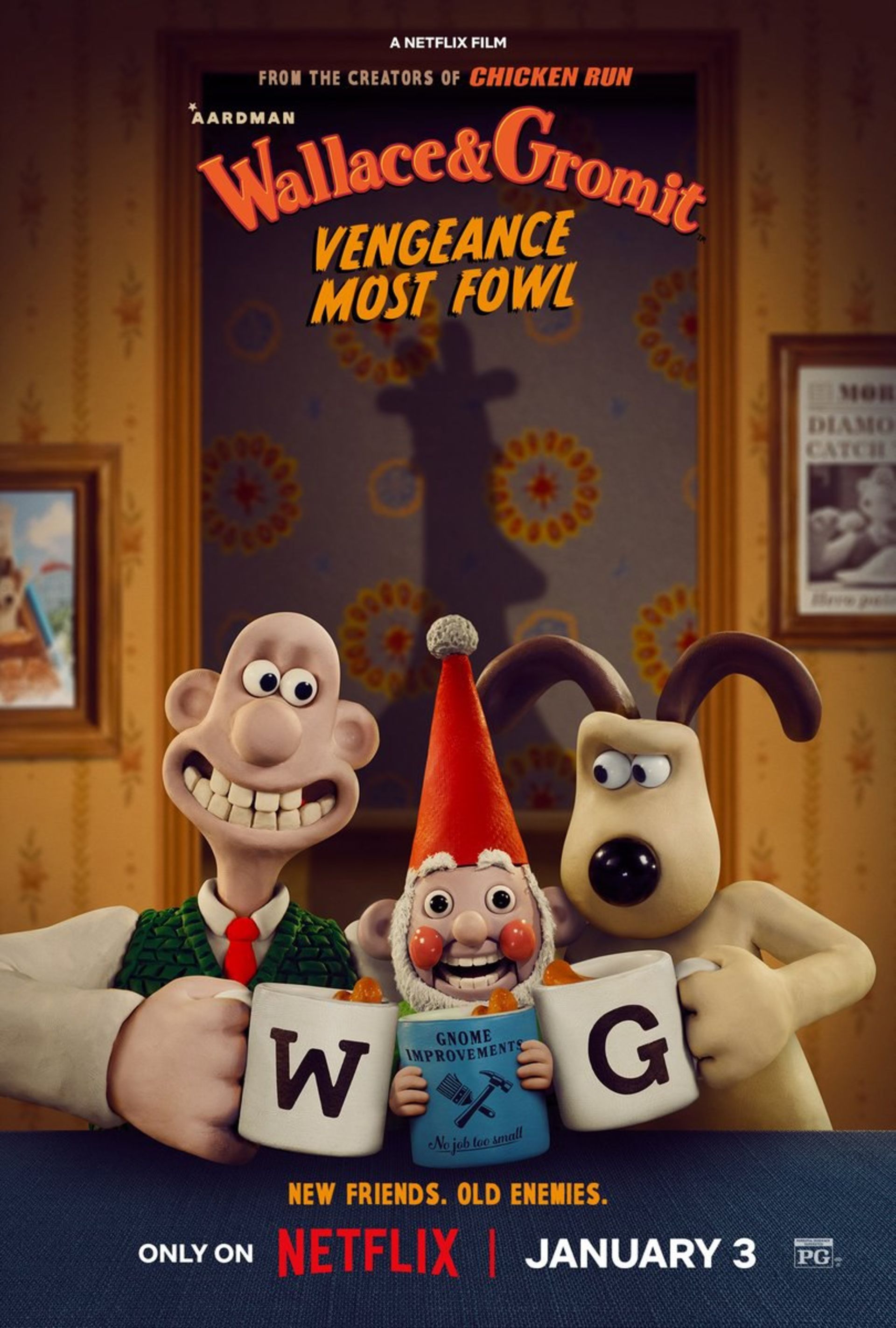 اولین پوستر انیمیشن Wallace and Gromit: Vengeance Most Fowl