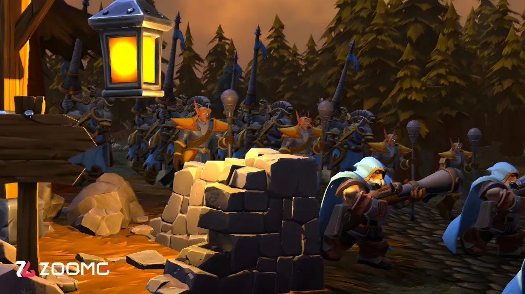 سربازان و نیروهای بازی Warcraft 3 Forsaken Kingdom در محیط جنگلی