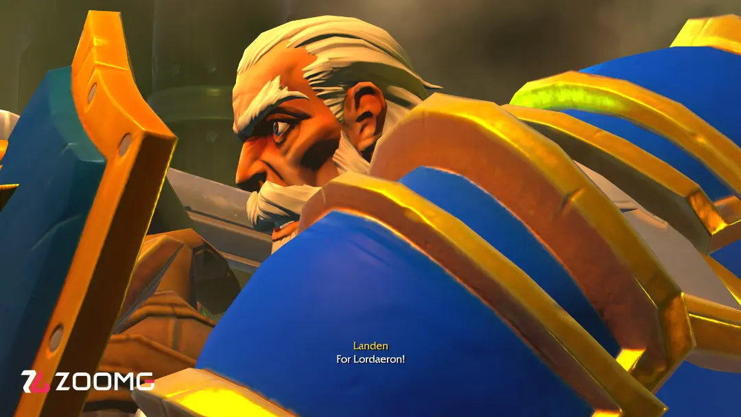 شخصیت لاندن (Landen) با زره آبی و طلایی در بازی Warcraft 3
