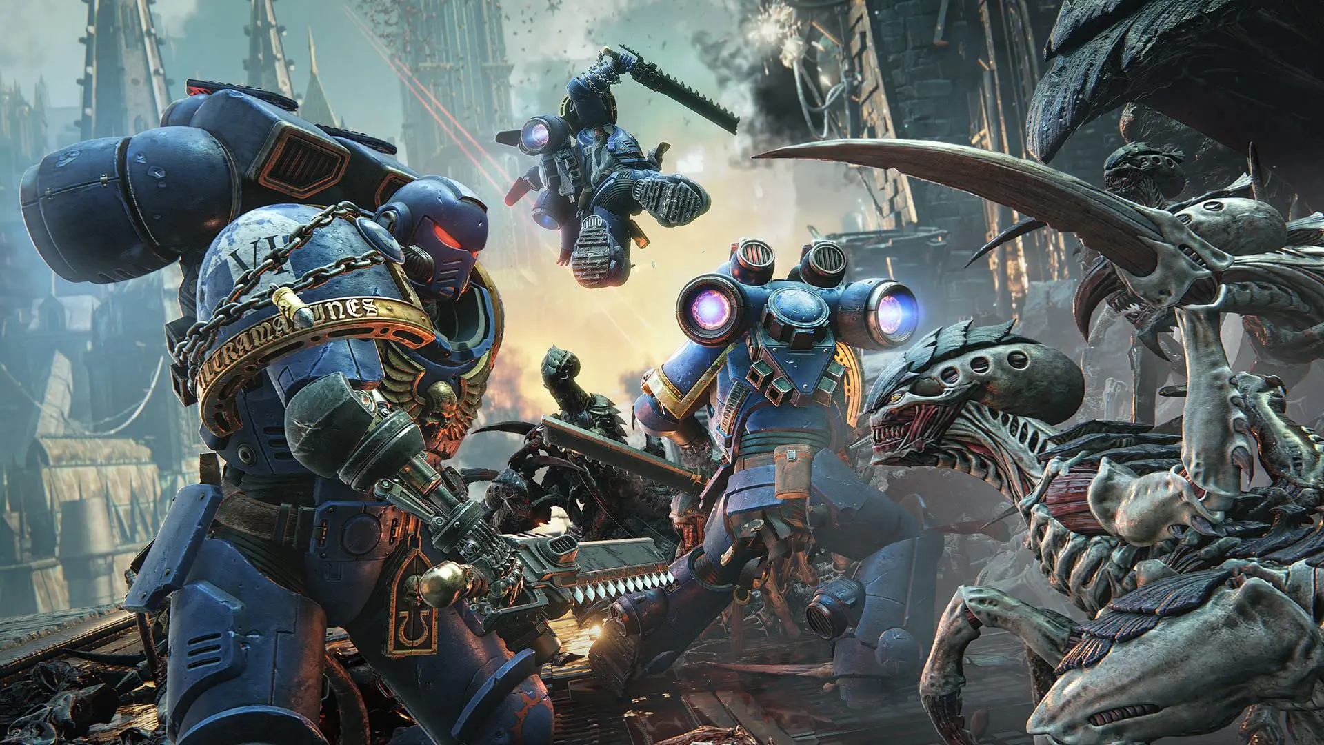 سلاخی دشمنان در بازی Warhammer 40,000: Space Marine 2