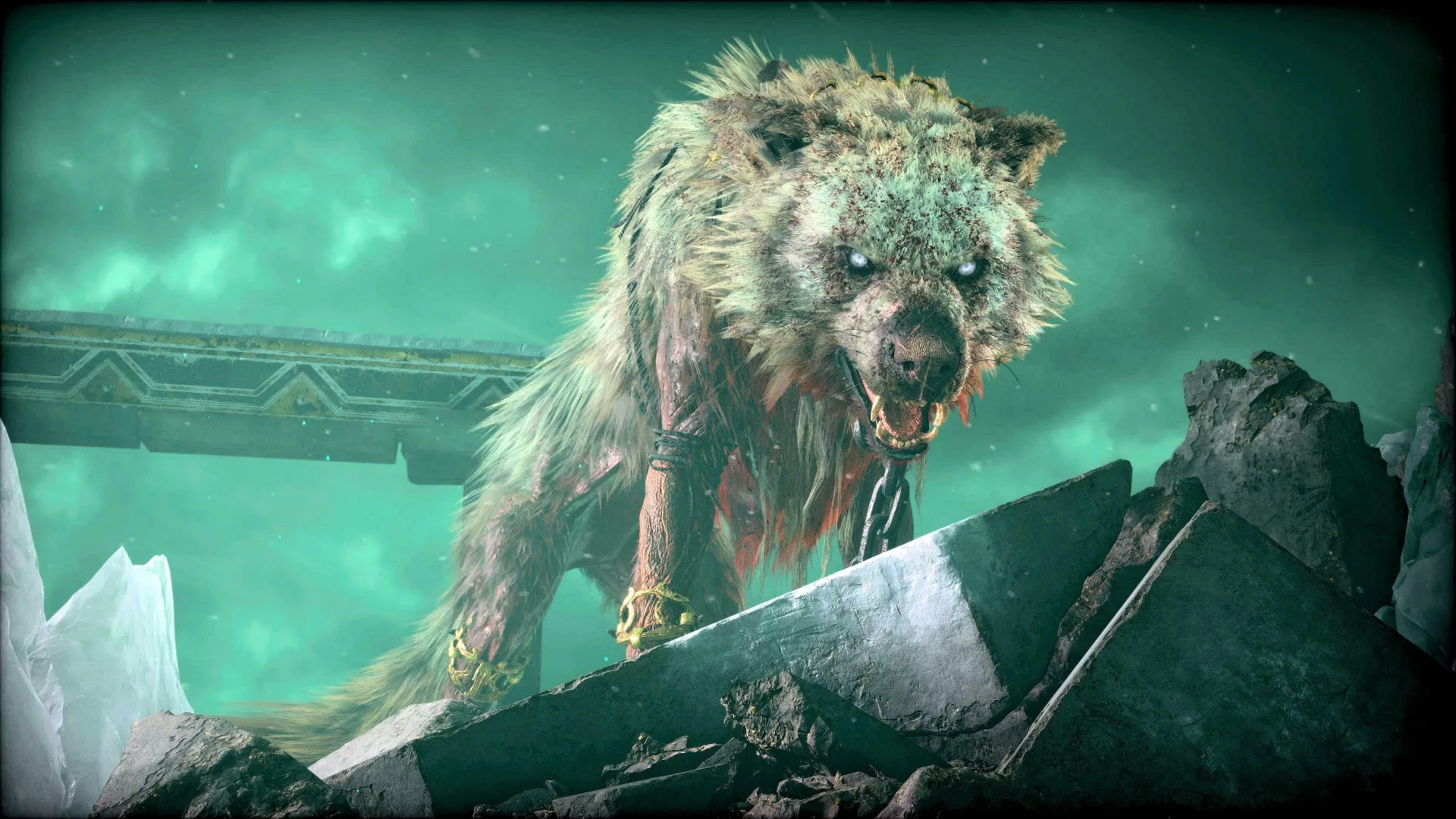 گرگ بزرگ گارم در بازی god of war ragnarok