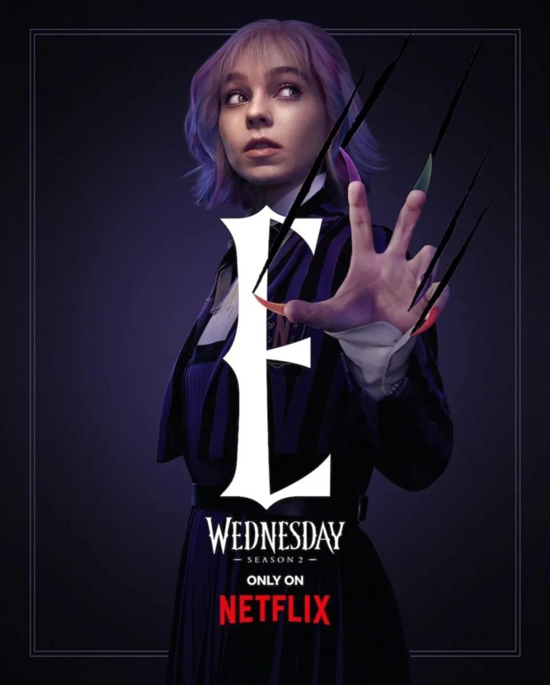 پوستر شخصیت فصل دوم سریال Wednesday