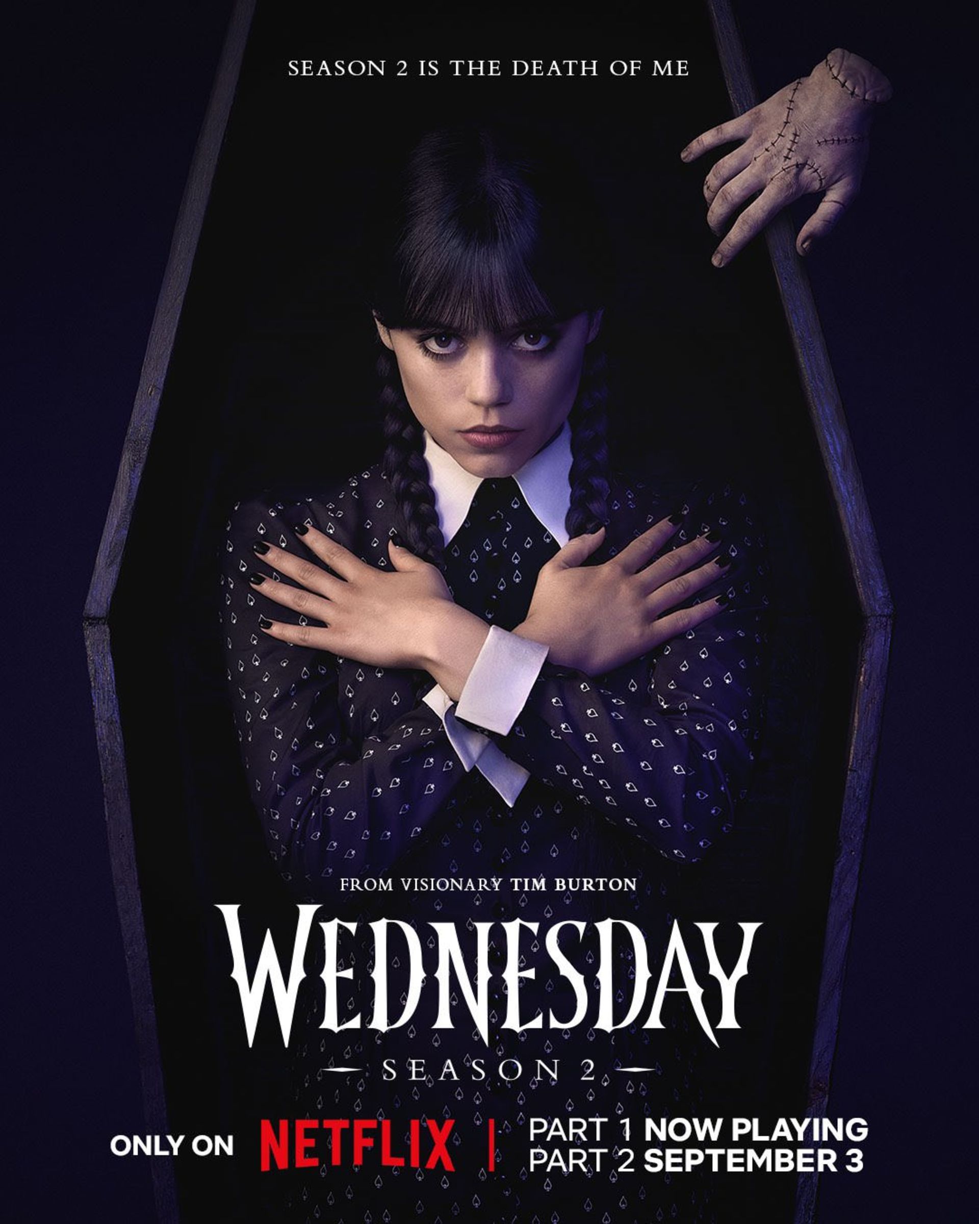 پوستر نیمه دوم فصل دوم سریال Wednesday 