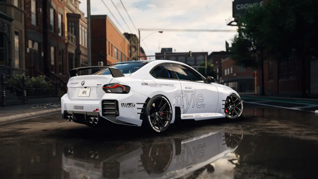 ب‌ام‌و (BMW) سفیدرنگ در بازی Need for Speed ​​Unbound
