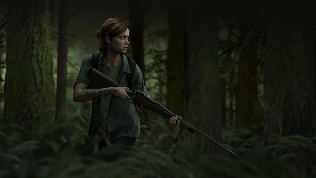 الی (Ellie) با تفنگ وینچستر در بازی The Last of Us Part II