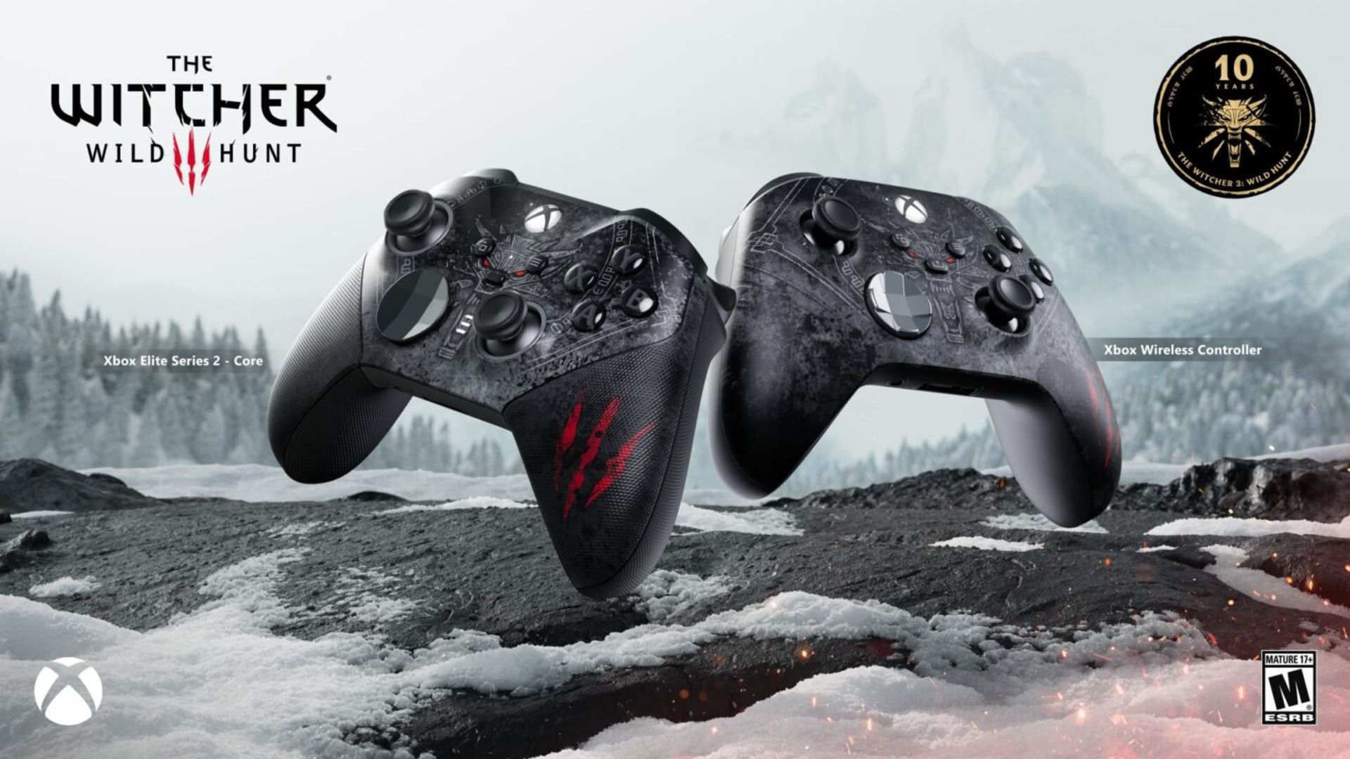  کنترلرهای مخصوص ایکس باکس برای دهمین سالگرد بازی The Witcher 3