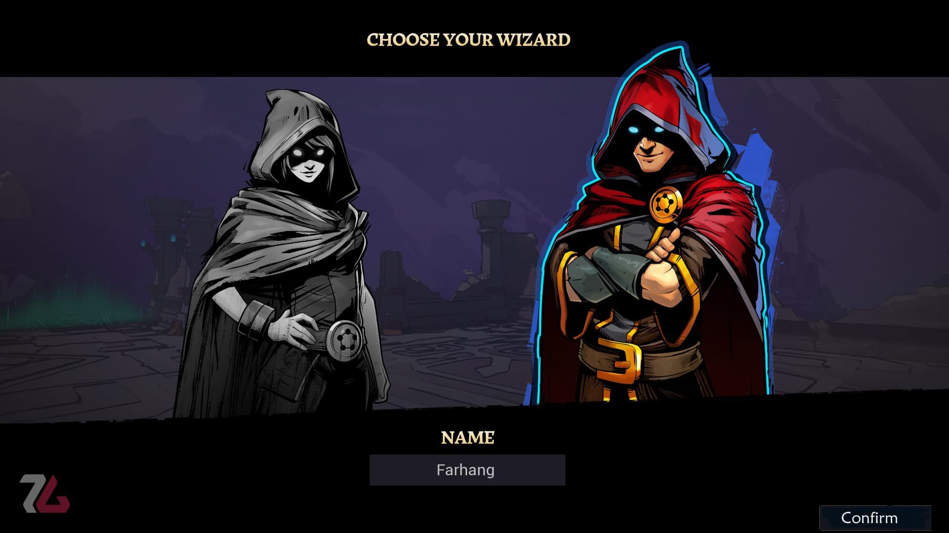 انتخاب شخصیت در بازی Wizard of Legend 2