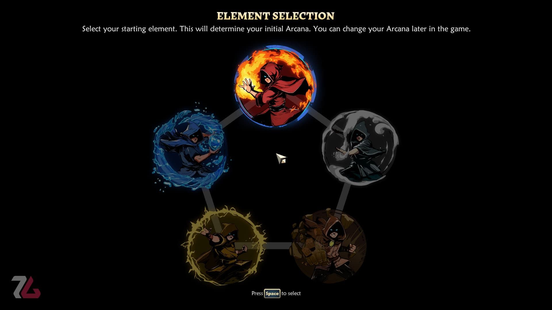انتخاب عناصر در بازی Wizard of Legend 2