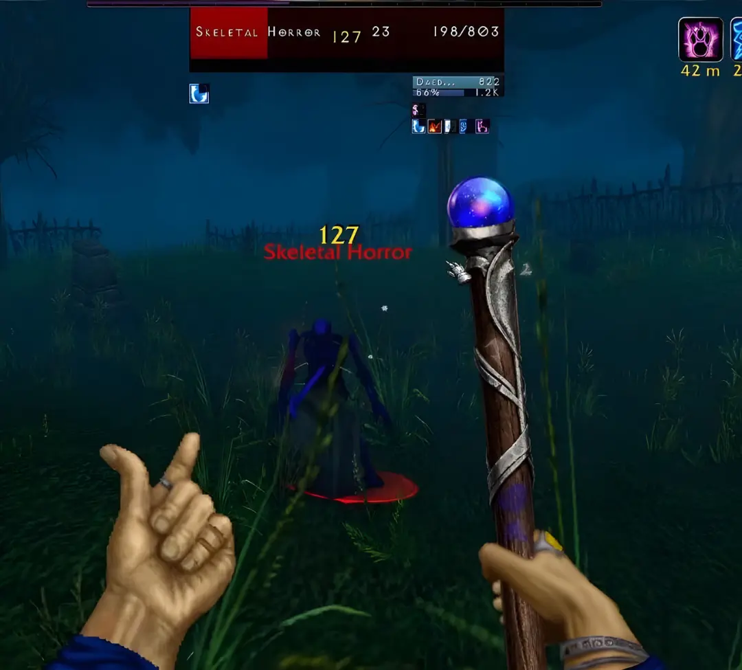 مبارزه با Skeletal Horror (اسکلتال هورور) در محیط بازی World of Warcraft