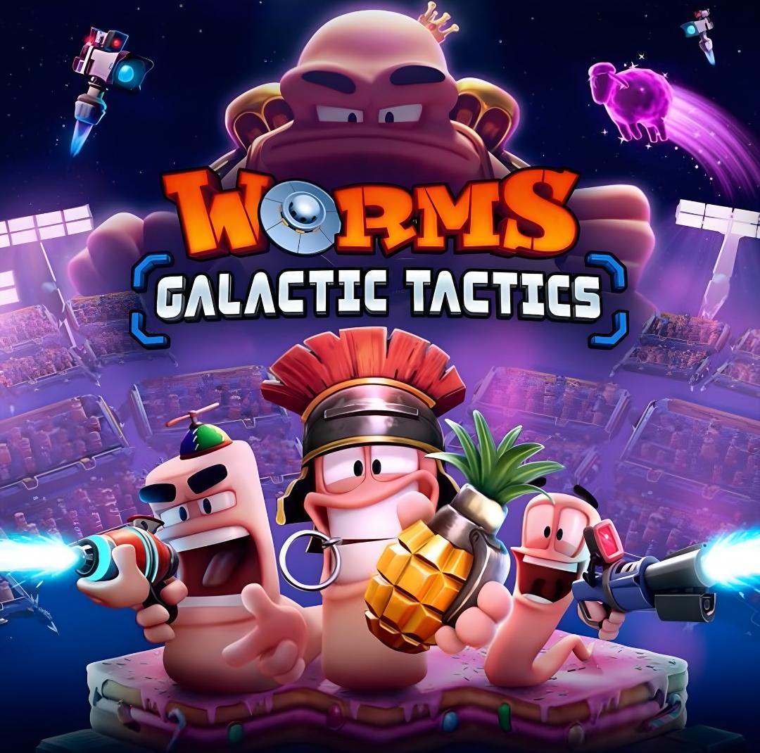 شخصیت‌های کرم‌های بازی Worms Galactic Tactics در یک محیط فضایی
