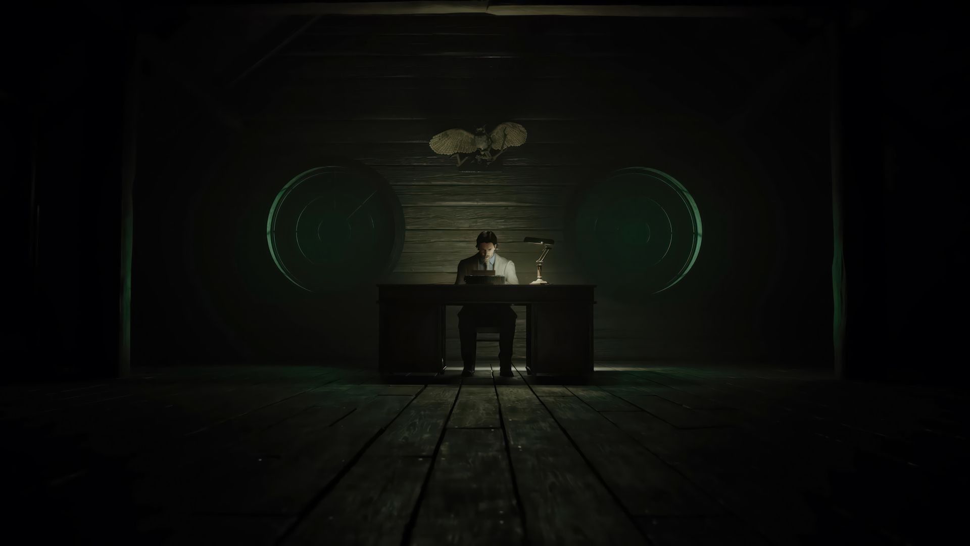شخصیت اصلی بازی Alan Wake 2 در حال نوشتن داستان