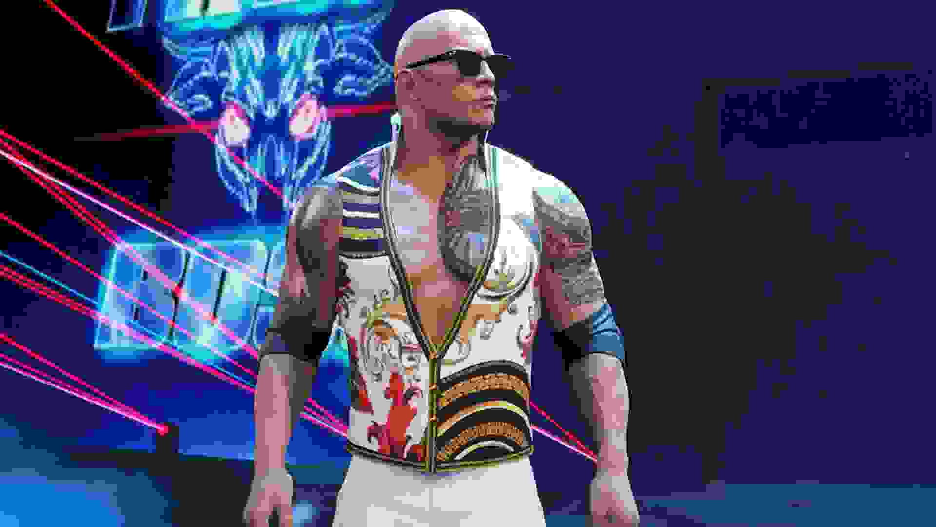 راک در بازی موبایل WWE 2K25: Netflix Edition