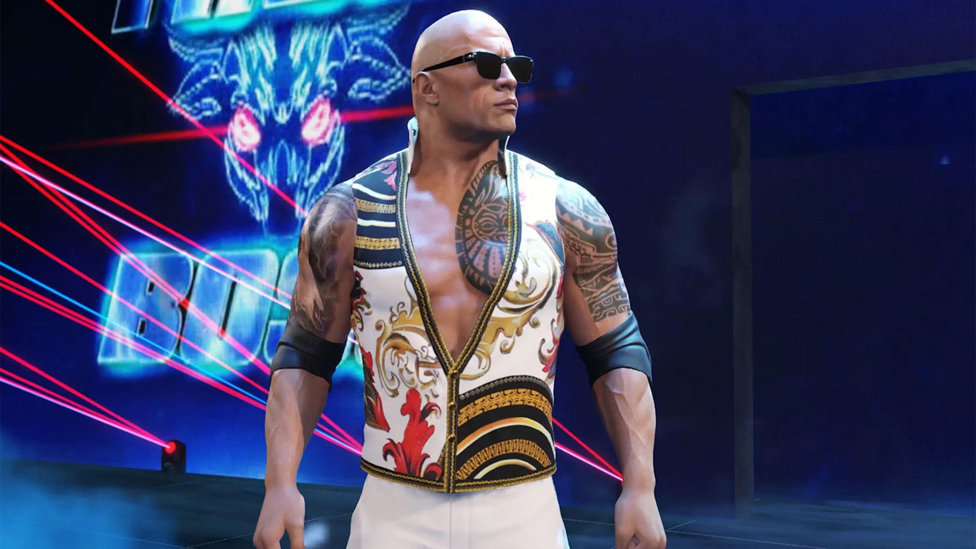 راک در بازی موبایل WWE 2K25: Netflix Edition