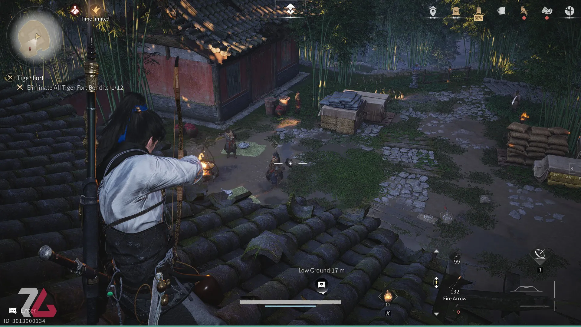 نبرد با تیر و کمان در بازی Where Winds Meet