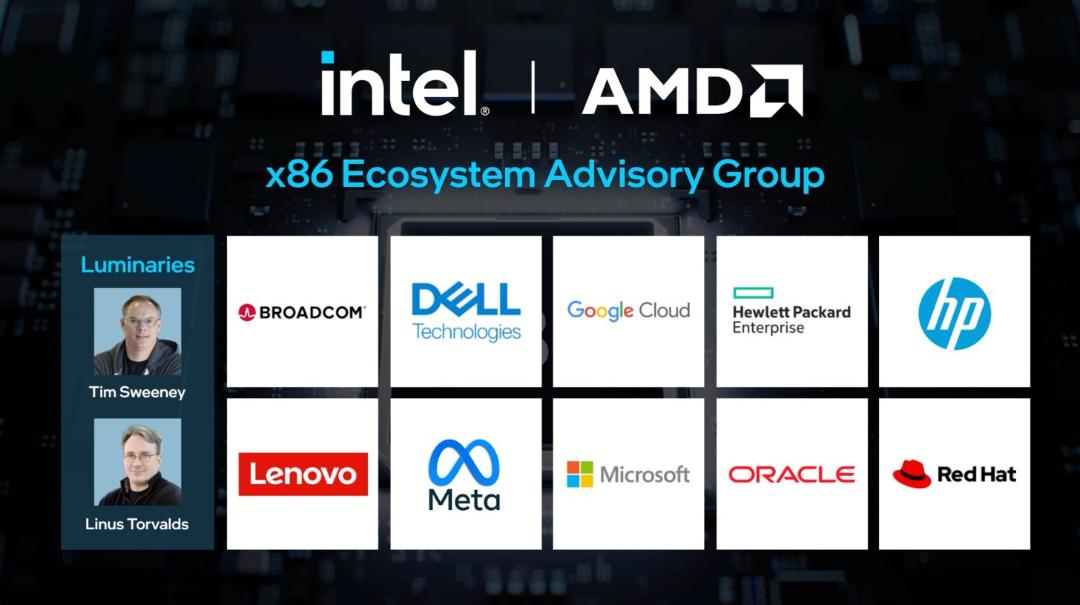 اعضای کارگروه مشاوره ای x86 اینتل و AMD
