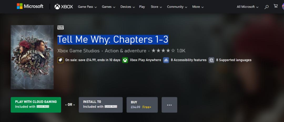 رایگان شدن Tell Me Why: Chapters 1-3 در فروشگاه ایکس باکس