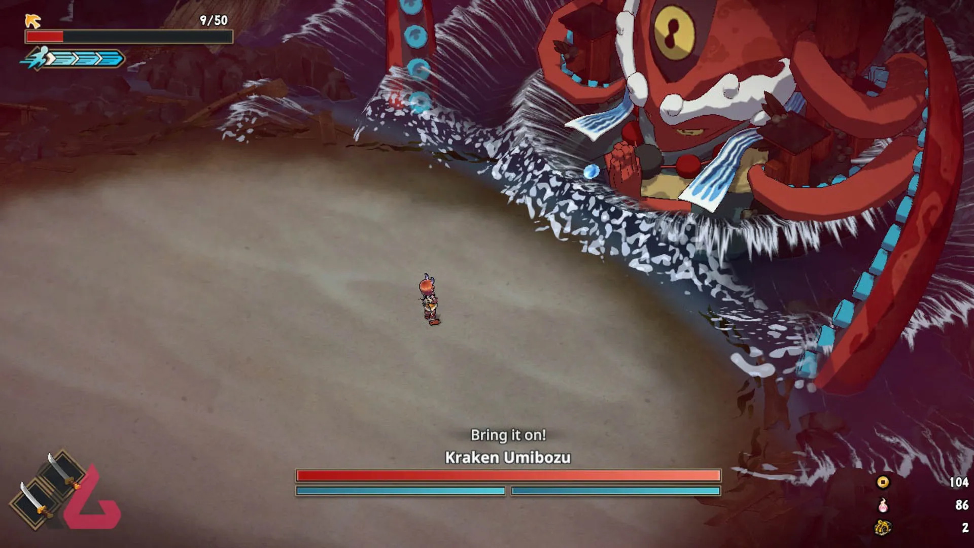 باس فایت اختاپوس در بازی Yasha Legends Of Demon Blade