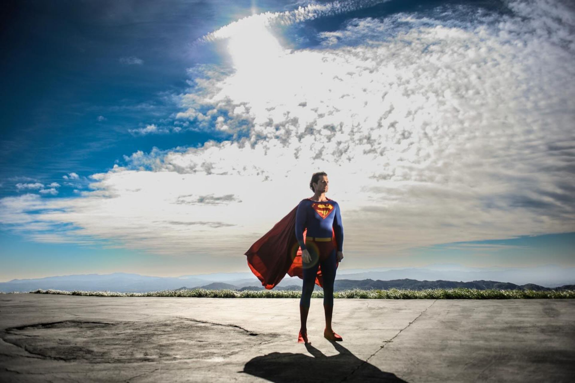 هنری کویل در لباس سوپرمن کریستوفر ریو در تست بازیگری فیلم Man of Steel