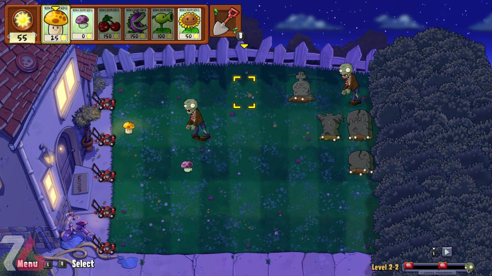 حالت شب در plants vs zombies replanted