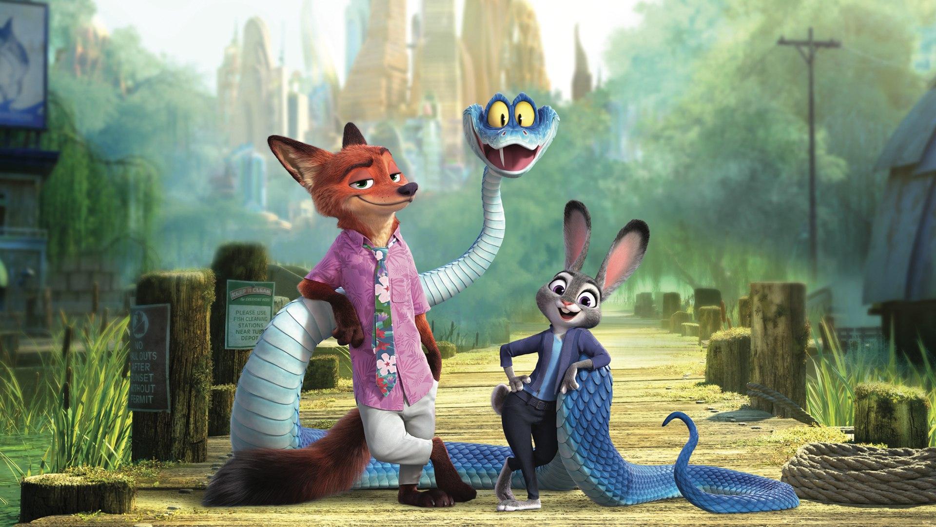 گری درکنار جودی و نیک در انیمیشن Zootopia 2